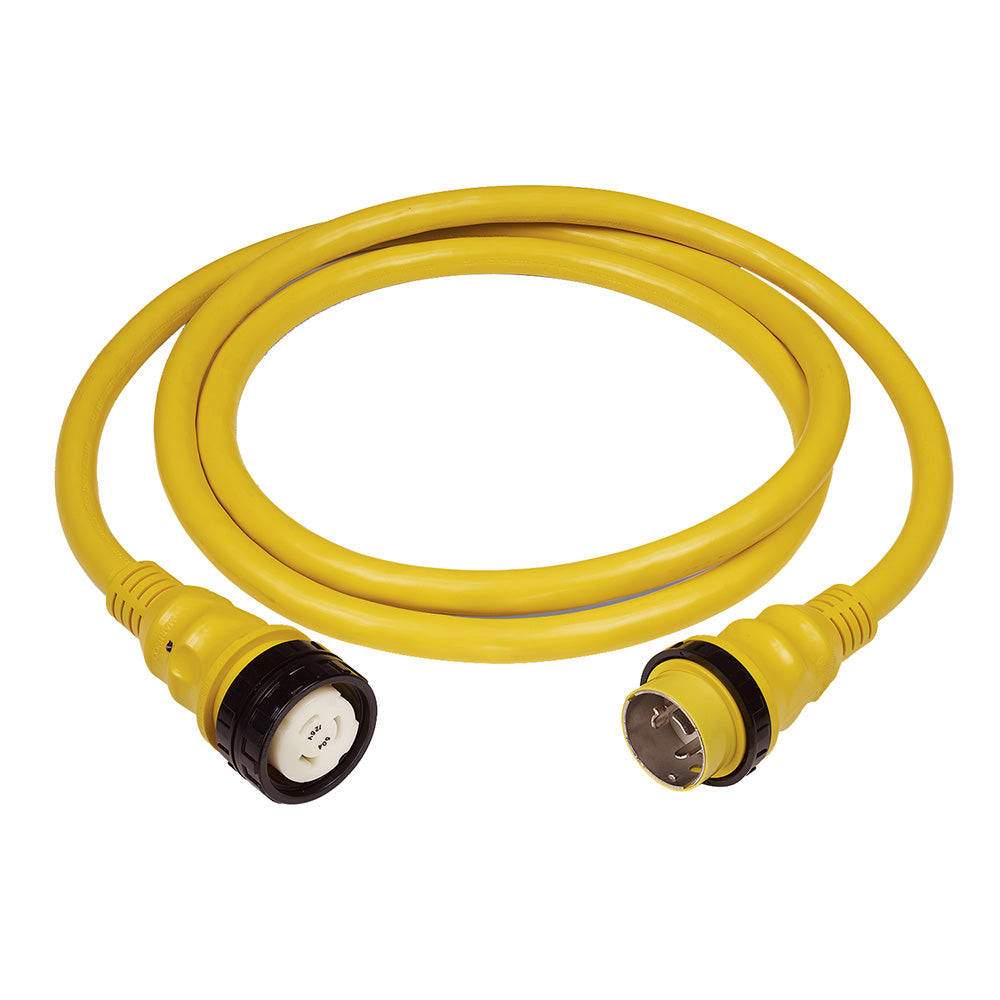 Marinco 50 AMP 125V Shore Power Cable  75  Yellow 6153SPP75