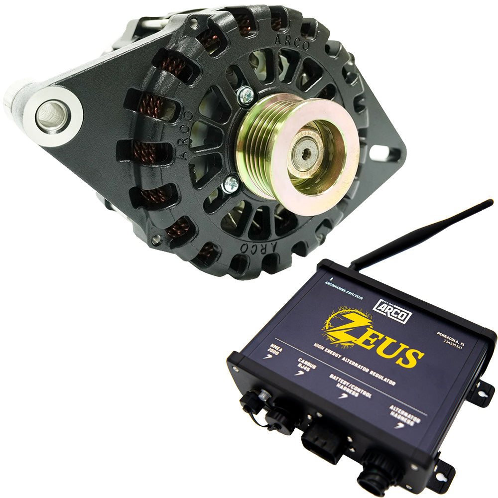 ARCO Zeus 24V 7kW 12 Single Foot Alternator wIsolated Ground  Zeus HighEnergy Alternator Regulator 4505AZ1000
