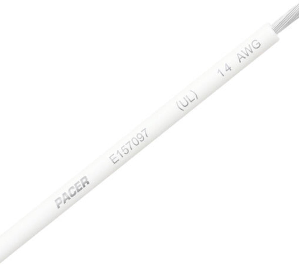 Pacer Tinned Copper Primary Wire 14 AWG 2 mm2 - 100FT 30.48M [WUL14WH-100]
