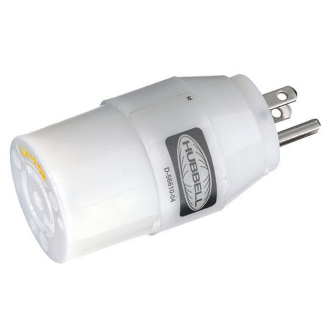 Hubbell Marine Adapter, NEMA 5-15P to NEMA L5-20R