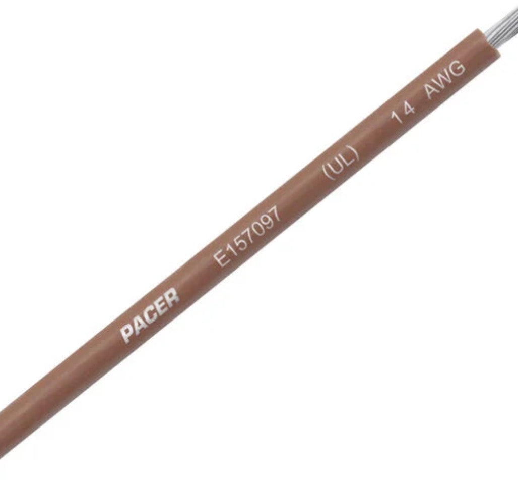 Pacer Tinned Copper Primary Wire 14 AWG 2 mm2 - 100FT 30.48M [WUL14BR-100]