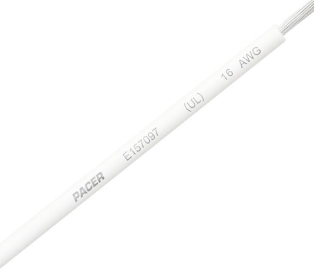 Pacer Tinned Copper Primary Wire 16 AWG 1.3 mm2 - 100FT 30.48M [WUL16WH-100]