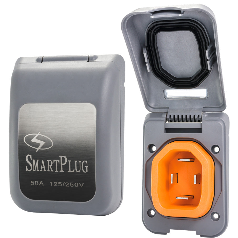 SmartPlug 50 AMP Male NonMetallic Inlet Cover  Grey BM50PG