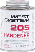 WEST SYSTEM 205 fast hardener medium-viscosity epoxy curing agent 5:1 ratio.