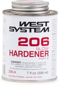 WEST SYSTEM 206 fast hardener medium-viscosity epoxy curing agent 5:1 ratio.