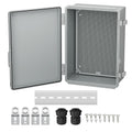 11"x8"x6" Junction Box, Waterproof w/ Hinged Door (Grey)