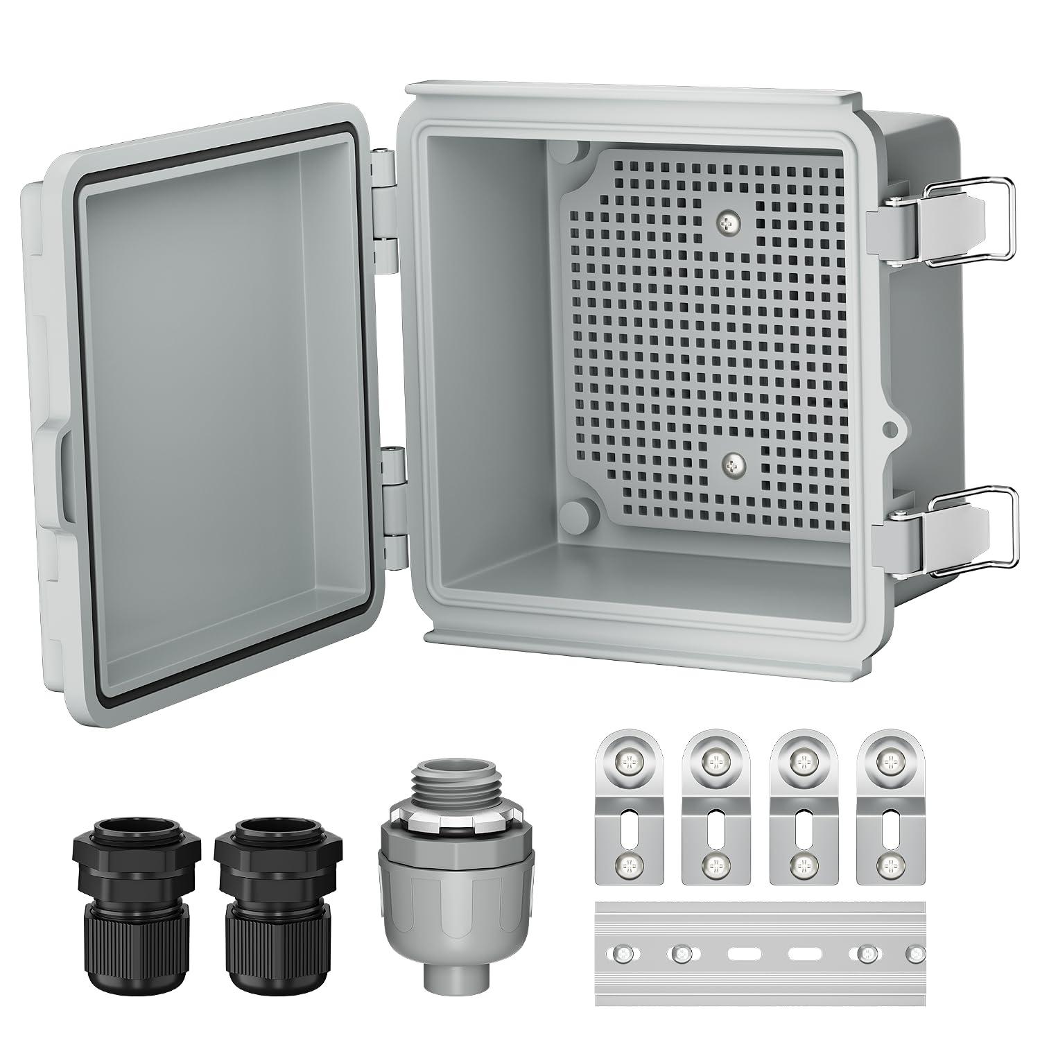 6"x6"x4" Junction Box, Waterproof (Grey)