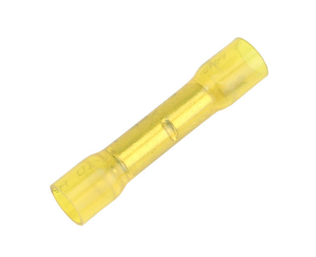 Wire Terminal End; Butt Connector; 12-10 Gauge Wire; Tinned Copper Connector/ Heat Shrink Insulation
