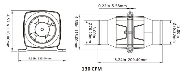 Seaflo In-Line Blower SFIB113001
