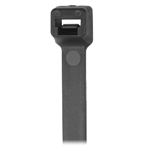 8" Cable Tie - Black - 50lb Tensile Strength - 2" Bundle Diameter - 100 Piece Bag